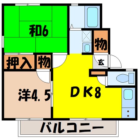 アーバンハイツシオンABの物件間取画像